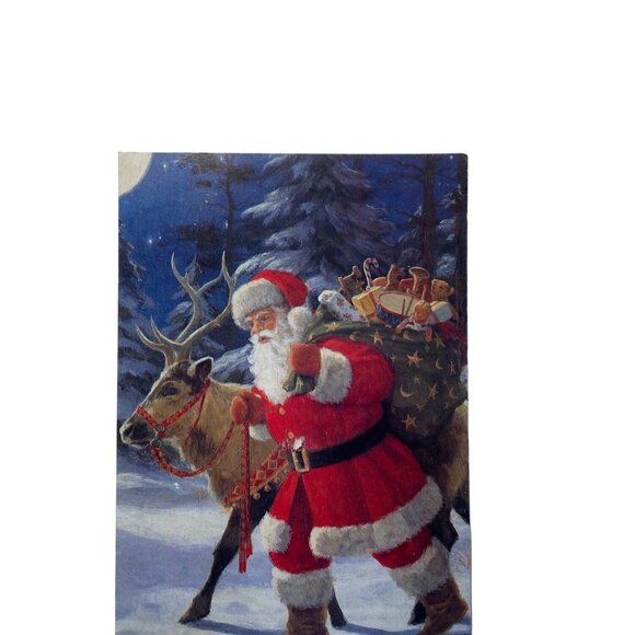 Vintage Postcard  Santa Delivering Gifts Christmas Non Topographical Standard  u - Picture 1 of 2